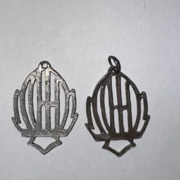 Open Sterling Silver Harley Davidson Pendant